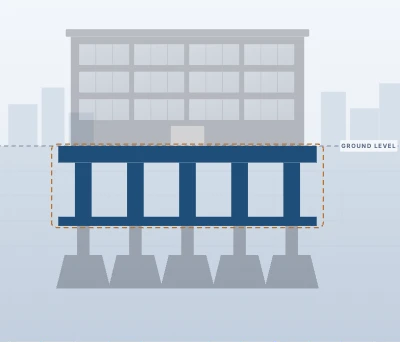 Building with the foundation layer highlighted