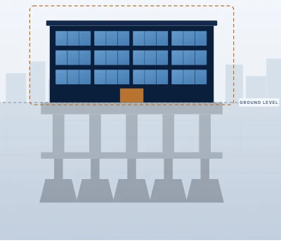 Building with the structure layer highlighted